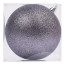 Новорічна куля Novogod‘ko, пластик, 10 cм, сірий графіт, гліттер