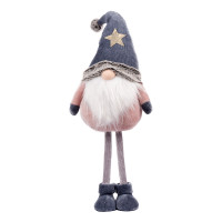 Новогодняя мягкая игрушка Novogodko «Гном с звездой», 80 см, LED