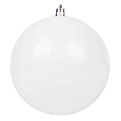Новорічна куля Novogod‘ko, пластик, 8 cм, біла, глянець