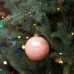 Новорічна куля Novogod‘ko, скло, 10 см, світло-рожева, глянець, мармур