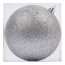 Новорічна куля Novogod‘ko, пластик, 10 cм, срібло, гліттер