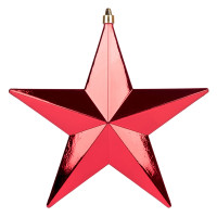 Новогодняя игрушка Novogodko Звезда, пластик, 30 cм, красная, глянец