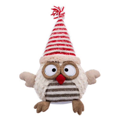 Новорічна м‘яка іграшка Novogod‘ko «Сова в ковпачку», 30 см