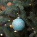 Новогодний шар Novogodko, стекло, 8 см, голубой, матовый, орнамент