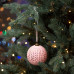 Новогодний шар Novogodko, стекло, 10 см, светло-розовый, матовый, орнамент