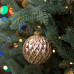 Новорічна куля Novogod‘ko, скло, 10 см, рожеве золото, глянець, орнамент