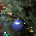 Новогодний шар Novogodko, стекло, 12 см, серо-голубой, глянец, мрамор