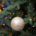 Новогодний шар Novogodko, стекло, 10 см, белый, матовый, мрамор