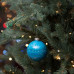 Новогодний шар Novogodko, стекло, 8 см, голубой, глянец, мрамор