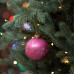 Новорічна куля Novogod‘ko, скло, 10 см, рожева, глянець, мармур