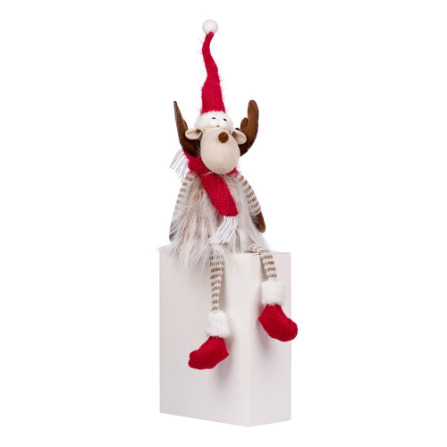 Новорічна м‘яка іграшка Novogod‘ko «Олень в червоному», 61 см