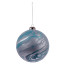 Новорічна куля Novogod‘ko, скло, 12 см, блакитна, матова, мармур