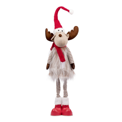 Новорічна м‘яка іграшка Novogod‘ko «Олень в червоному», 75 см