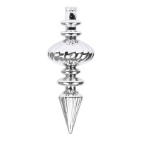 Новогодняя игрушка Novogodko Сосулька, пластик, 30 cм, серебро, глянец