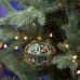 Новорічна куля Novogod‘ko, скло, 10 см, яскраво-блакитна, глянець, орнамент