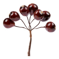 Ягоди декоративні Yes! Fun 20 мм, 7 шт/пучок, коричневі, глянець Ягоди декоративні Yes! Fun 20 мм, 7 шт/пучок, коричневі, глянець