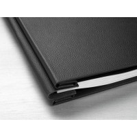 Шкіряна обкладинка для альбому Hahnemuhle Classic, чорна з набором для кріплення паперу, А4