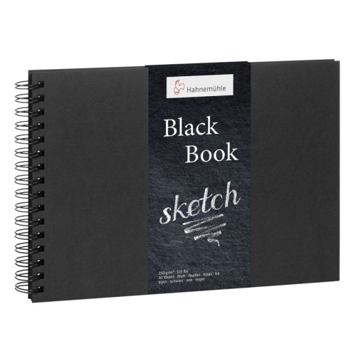 Альбом на спирали Hahnemuhle Black Book 250 г/м² , 23,5 x 23,5 см, 30 листов