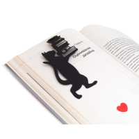 Закладка для книг Кішка зі стопкою книг 