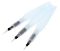 Набір пензлів Worison з резервуаром для води (Water Brush Pen) 3 штуки 