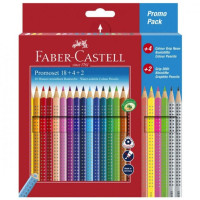 Акварельные цветные карандаши Faber-Castell Grip 18 цветов + 4 неоновых карандаша и 2 чернографитных, 201540