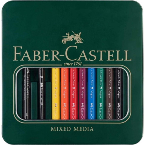 Акварельні олівці Faber-Castell Albrecht Дюрера MAGNUS 8 кол. в металевій коробці з аксесуарами, 216911