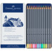 Акварельні олівці Faber-Castell Goldfaber Aqua, 12 кольорів в металевій коробці, пастельні кольори,114622