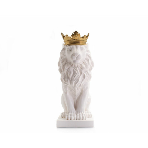 Бюст Лев с короной (белый)