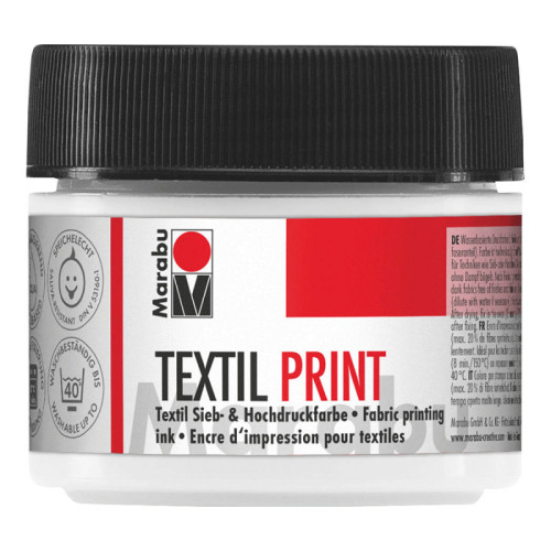 Краска для принтерной печати Textil Print, Белая, 100 мл, Marabu