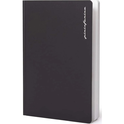 Блокнот з кам'яної папери Pininfarina Notebook Stone Paper, чорна обкладинка, формат А5, 128 стр. в лінію