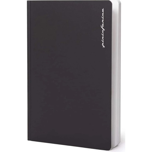 Блокнот из каменной бумаги Pininfarina Notebook Stone Paper, обложка черная, формат А5, 128 стр. в точку