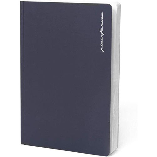 Блокнот из каменной бумаги Pininfarina Notebook Stone Paper, обложка синяя, формат А5, 128 стр. в линию