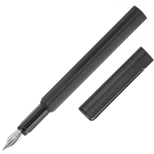 Ручка пір'яна Pininfarina PF ONE Fountain Black, перо F, металевий корпус чорний