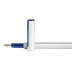 Ручка пір'яна Pininfarina PF ONE Fountain Bicolor, перо F, металевий корпус, колір срібний з блакитним