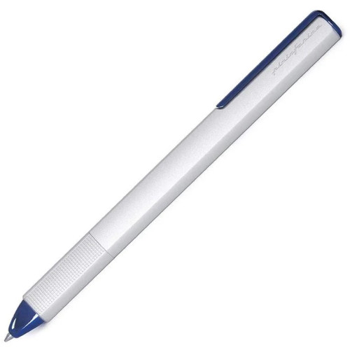 Ручка кулькова Pininfarina PF One Bicolor, металевий корпус, колір срібний з блакитним