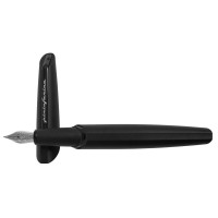 Ручка перьевая Pininfarina PF TWO Fountain Black, перо F, корпус металлический черный