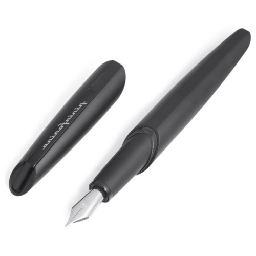 Ручка перьевая Pininfarina PF TWO Fountain Black, перо ЕF, корпус металлический черный