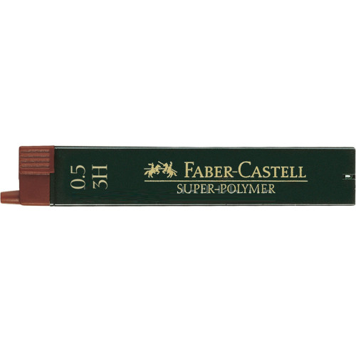 Грифель для механического карандаша 3Н (0,5 мм) 12 шт, 120513 Faber-Castell Super-Polymer