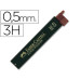 Грифель для механічного олівця 3Н (0,5мм) 12 шт, 120513 Faber-Castell Super-Polymer