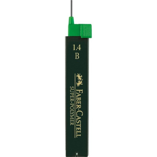 Грифель для механического карандаша В (1,4 мм) 6 шт, 121411 Faber-Castell Super-Polymer