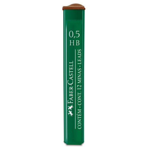 Грифель для олівця механічного НВ (0,5 мм) 12 шт, 521500 Faber-Castell Polymer