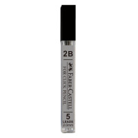 Грифель для олівців цангових 2B (2.0 мм) 5 шт в пеналі, 132812 Faber-Castell