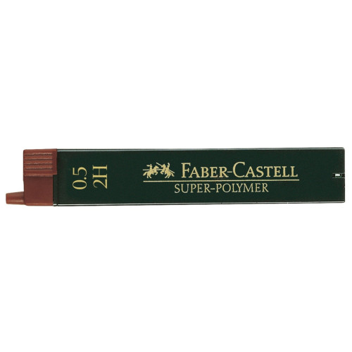 Грифель для механического карандаша 2Н (0,5 мм) 12 шт, 120512 Faber-Castell Super-Polymer