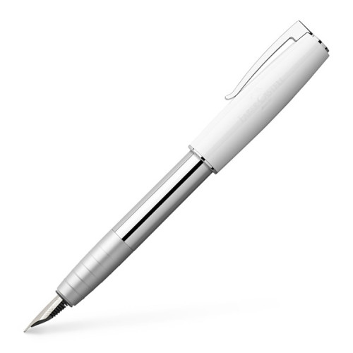 Перьевая ручка Faber-Castell LOOM Piano white, корпус белый, перо F, 149271