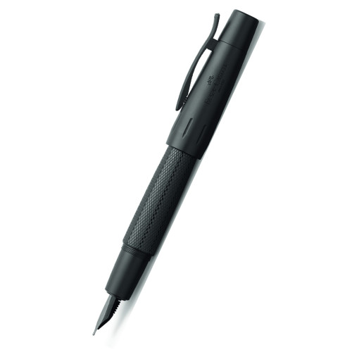 Перьевая ручка Faber-Castell E-motion pure Black, корпус матовый черный, перо М, 148620