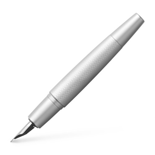 Перьевая ручка Faber-Castell E-motion pure Silver, корпус серебряный, перо М, 148670