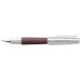 Пір'яна ручка Faber-Castell E-motion Pearwood dark brown, корпус дерево груші, перо M, 148210