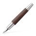 Пір'яна ручка Faber-Castell E-motion Pearwood dark brown, корпус дерево груші, перо M, 148210