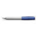 Перьевая ручка Faber-Castell LOOM Metallic Blue, корпус серебряный с синим колпачком, перо М, 149211