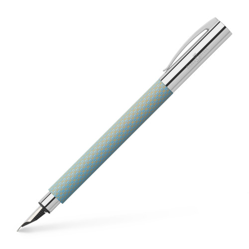Пір'яна ручка Faber-Castell Ambition OpArt Sky Blue, колір корпусу лазурний, перо F,147001